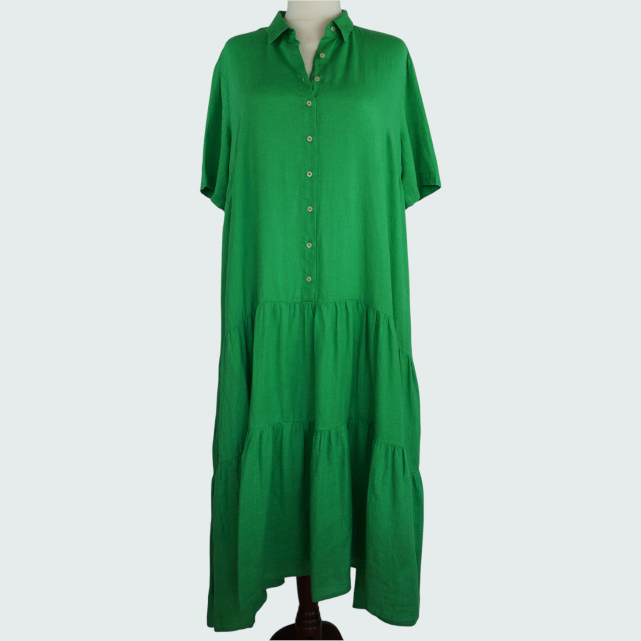 Hemdblusenkleid aus Leinen 46