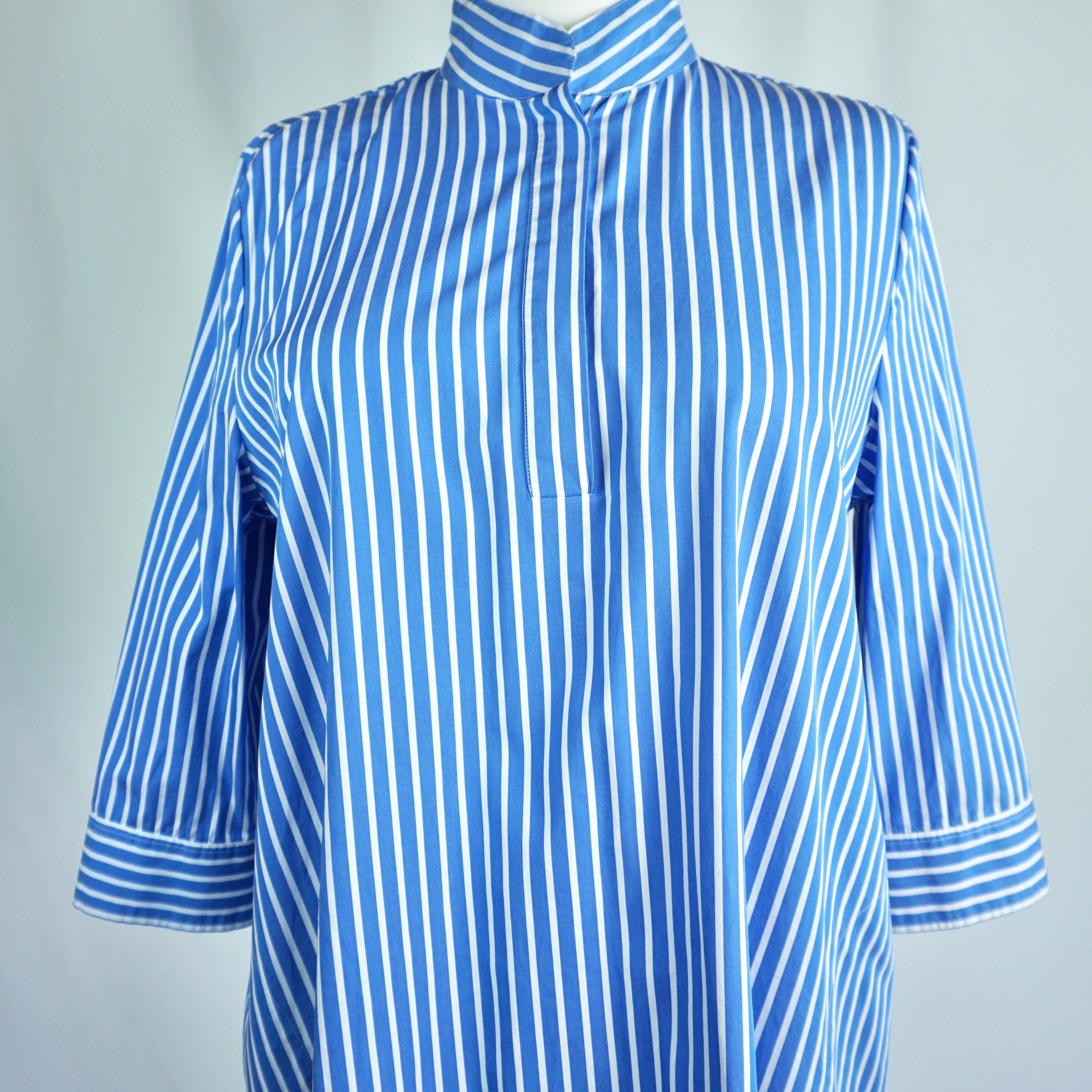 Gestreiftes Hemdblusenkleid 46