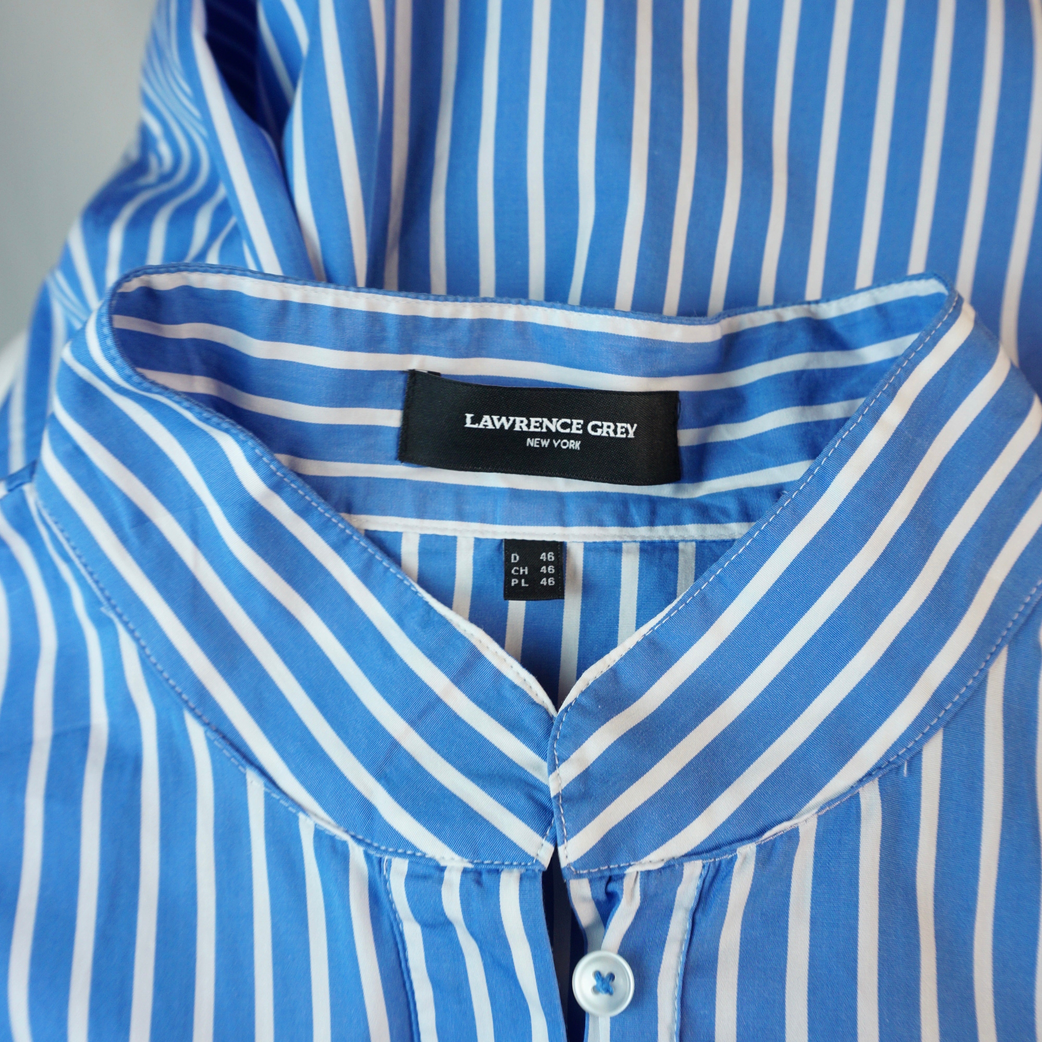 Gestreiftes Hemdblusenkleid 46