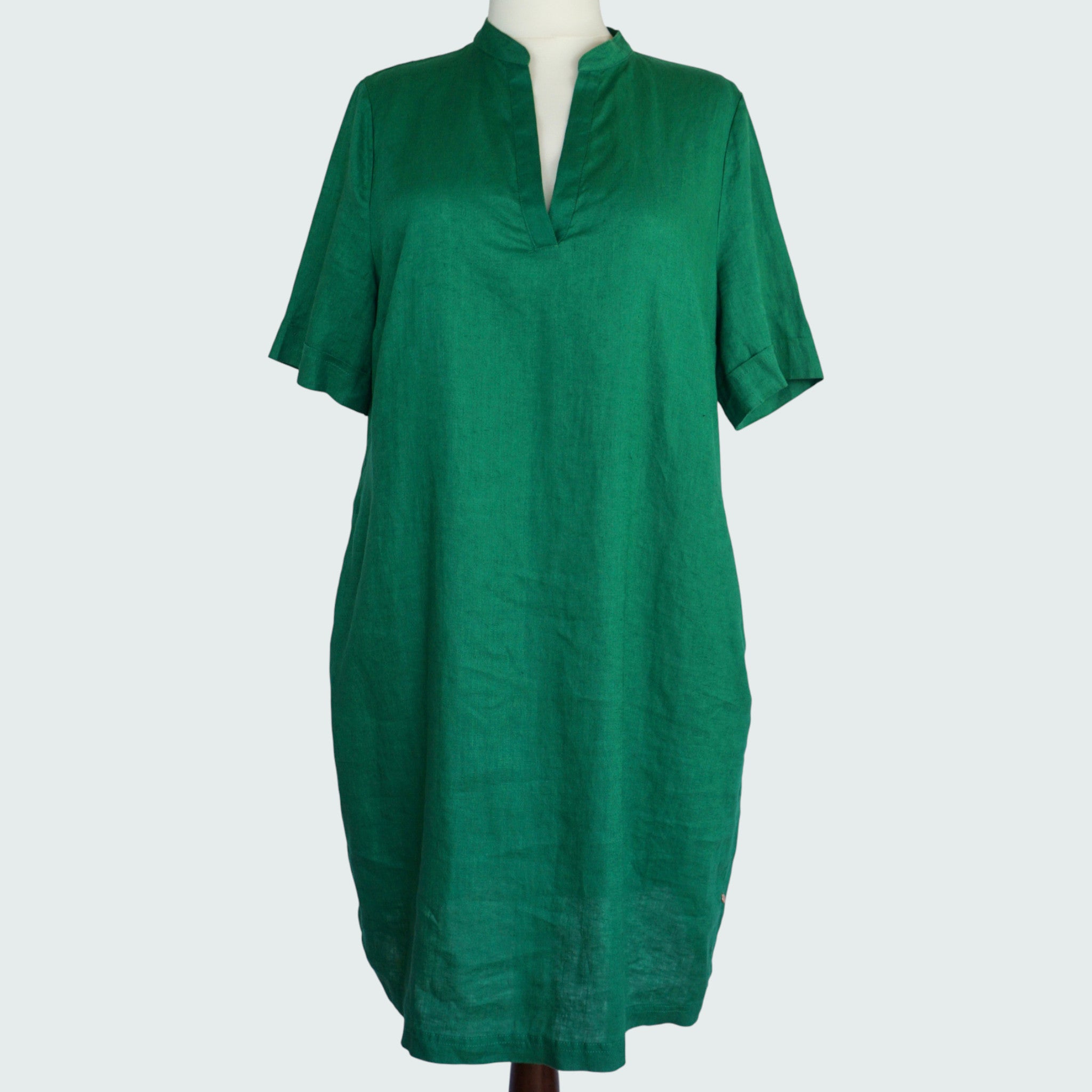 Hemdblusenkleid aus Leinen 46