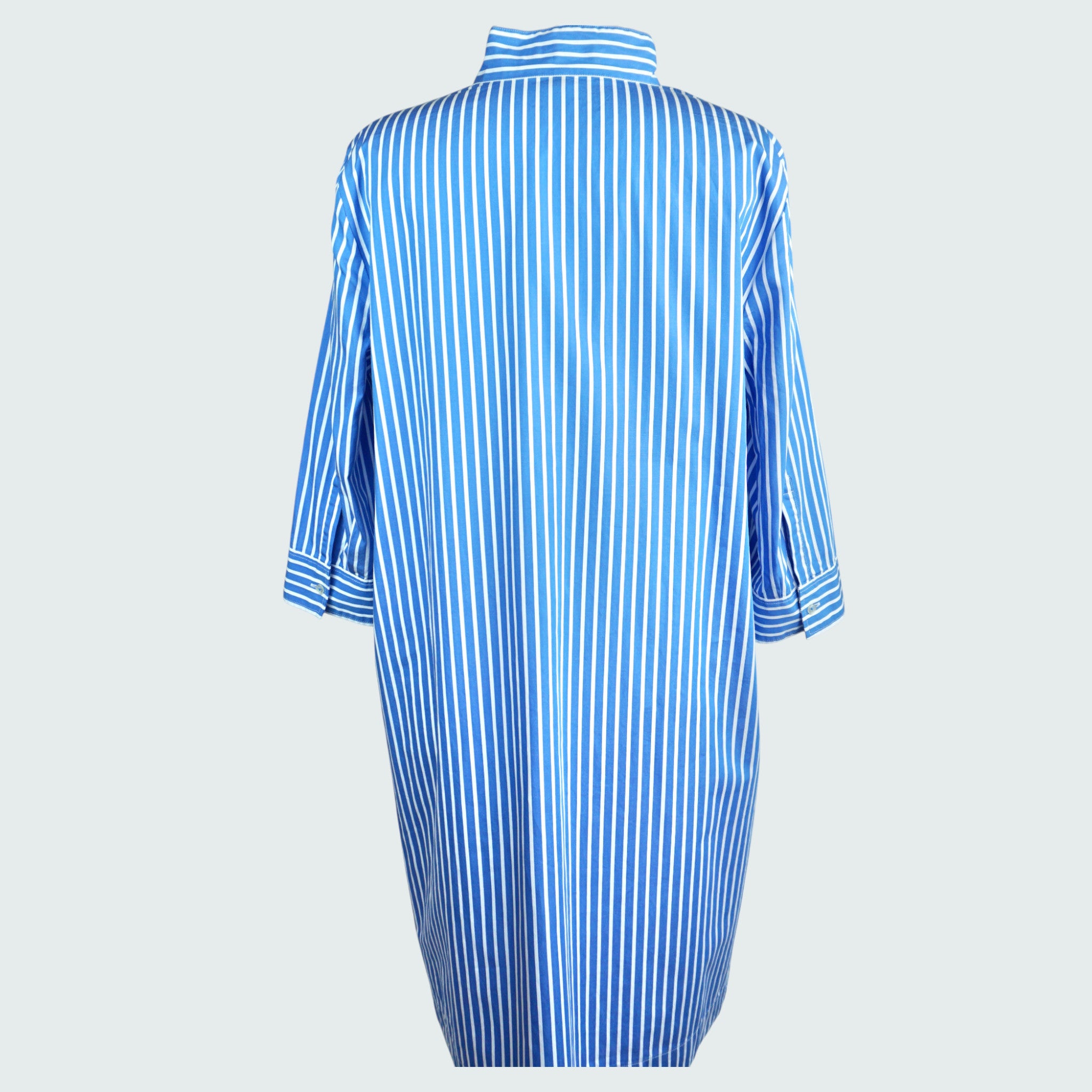 Gestreiftes Hemdblusenkleid 46